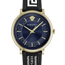 Versace Uhr Herrenuhr V‑CIRCLE VE5A01821 Blau/Gold Versace Uhr Herrenuhr V‑CIRCLE VE5A01821 Blau/Gold