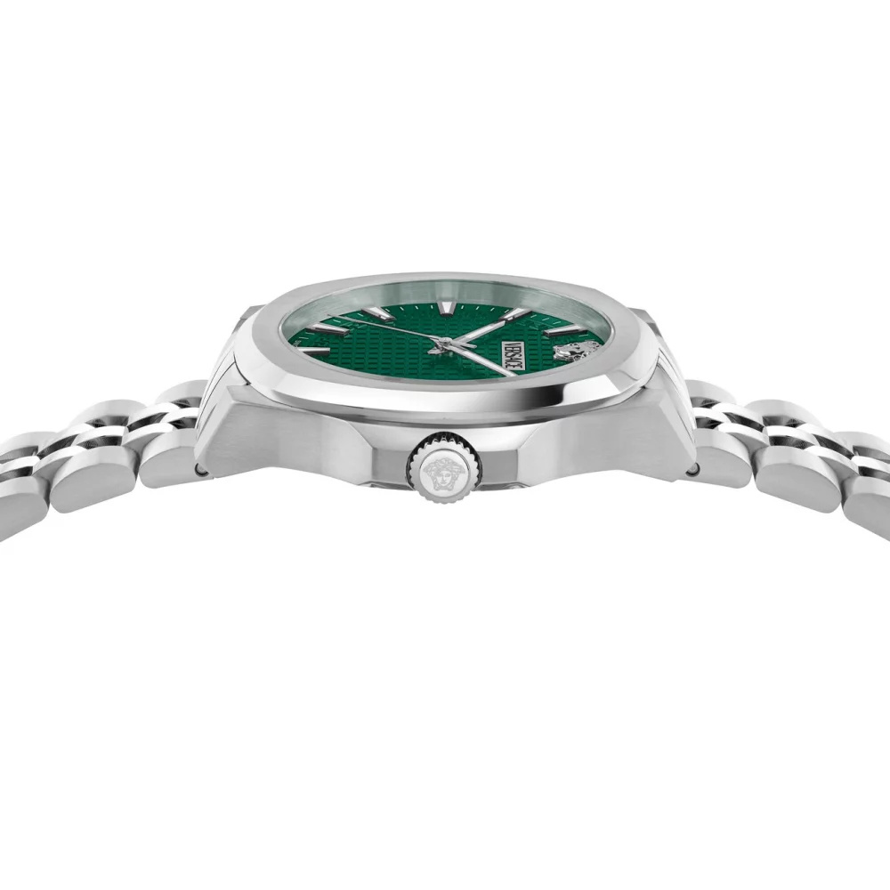 Versace Herren Armbanduhr Luxury Silber/Grün VEKKA0425 – Bild 2