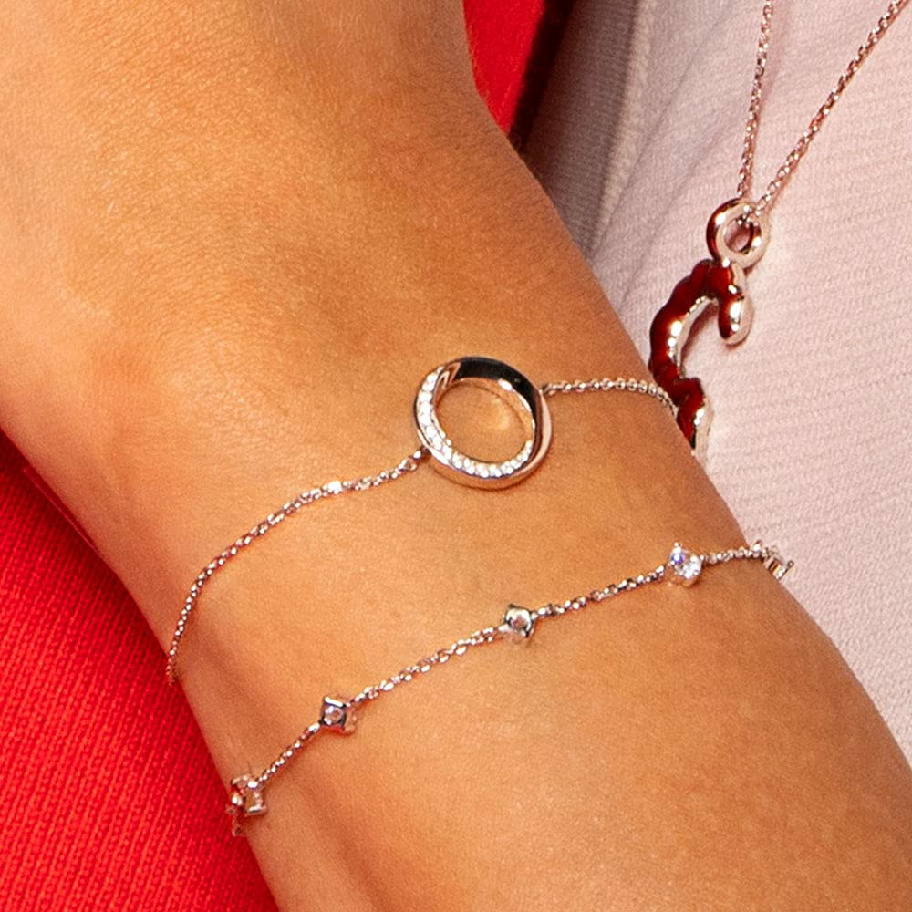 XENOX XS2128 Damen Armband Sterling-Silber 925 Silber weiß Zirkonia 20 cm – Bild 2