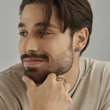 Single-Ohrstecker 925 Sterling Silber rhodiniert Wellen 41184111132766 Single-Ohrstecker 925 Sterling Silber rhodiniert Wellen 41184111132766