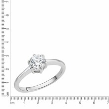 ZEEme Silver Silber 925 rhodiniert mit weißem Zirkonia-Stein Ring 41678698053726 ZEEme Silver Silber 925 rhodiniert mit weißem Zirkonia-Stein Ring 41678698053726