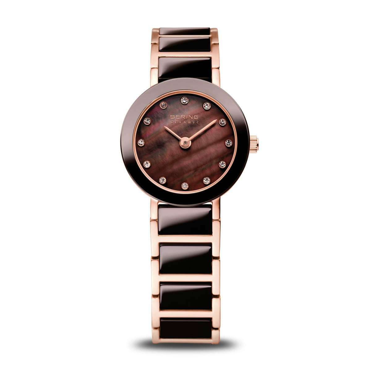 Bering Damen Armbanduhr Ceramic 22 mm Armband Edelstahlband mit Keramikelementen... – Bild 2