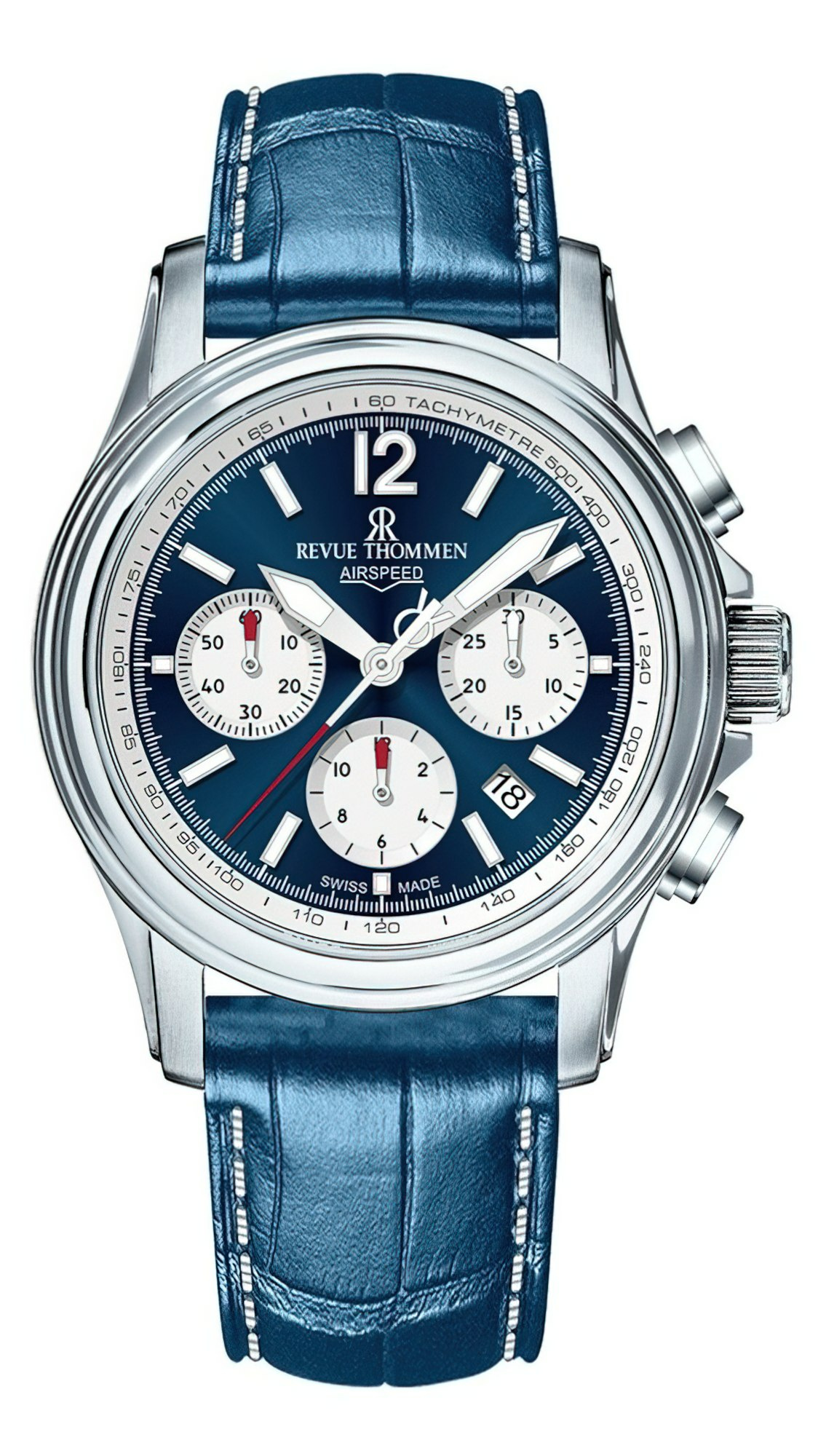 Revue Thommen Uhr Herren Air Speed Xlarge Blau Chronograph 16041.6335 Revue Thommen Uhr Herren Air Speed Xlarge Blau Chronograph 16041.6335