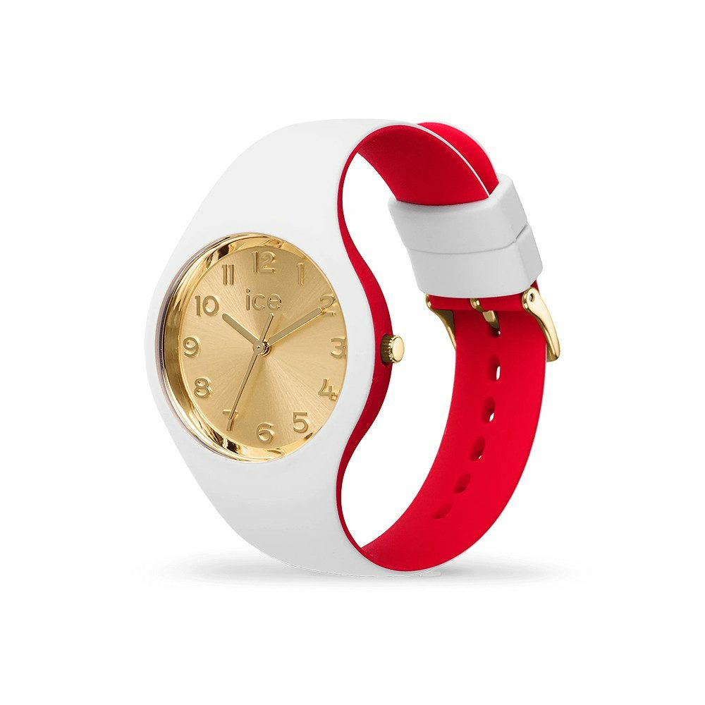 Ice-Watch Analoguhr Damen ICE loulou White gold chic weiß rot 022324 – Bild 3