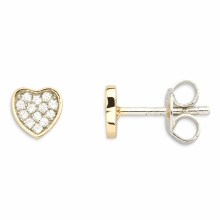 Xenox Damen Herz Zirkonia Ohrstecker Gold XS3414GN Xenox Damen Herz Zirkonia Ohrstecker Gold XS3414GN