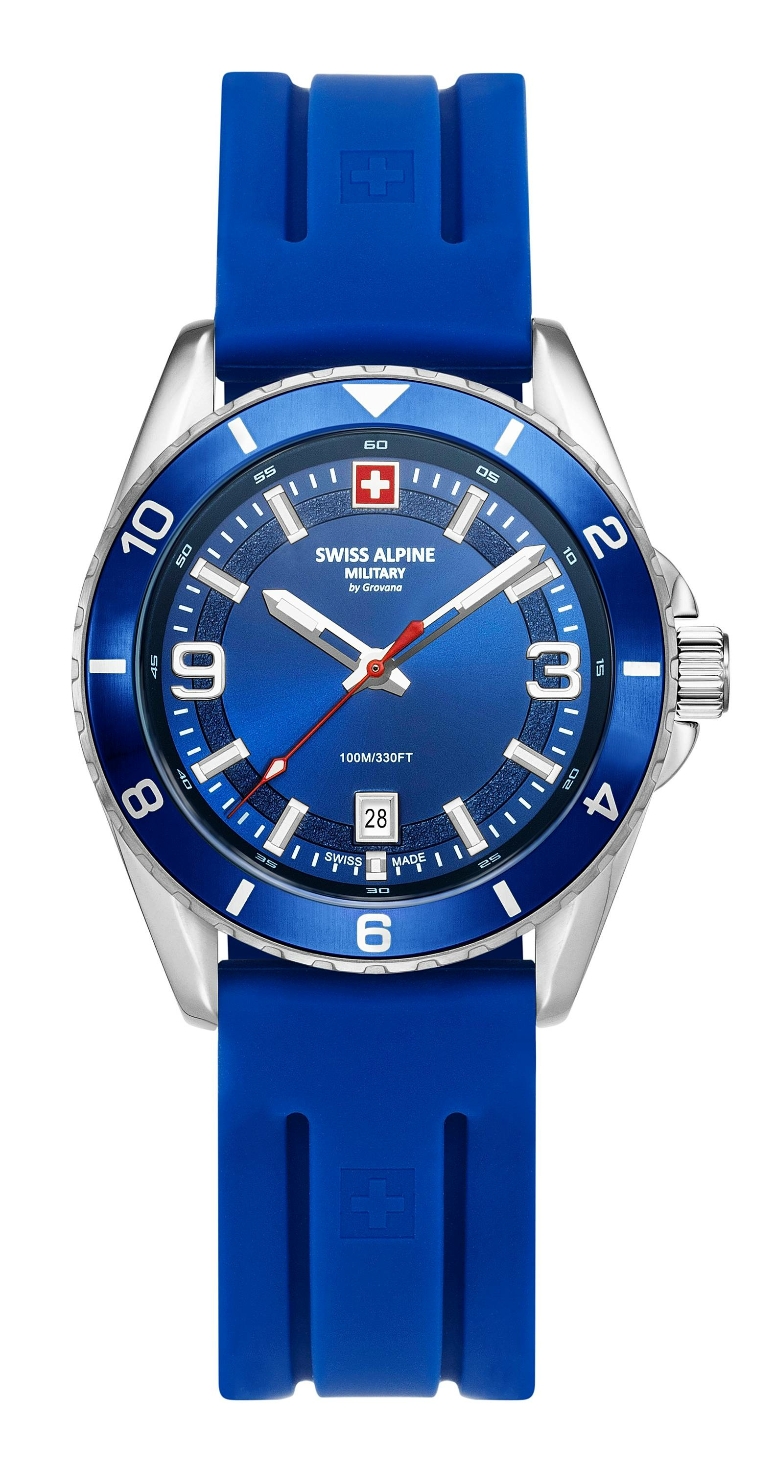 Swiss Alpine Military Herrenuhr für Herren, Modell Sierra, silber-blau, Artikeln... – Bild 2