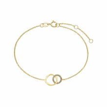 Xenox Damen Armband mit rundem Diamant Anhänger Gold XG4440G Xenox Damen Armband mit rundem Diamant Anhänger Gold XG4440G