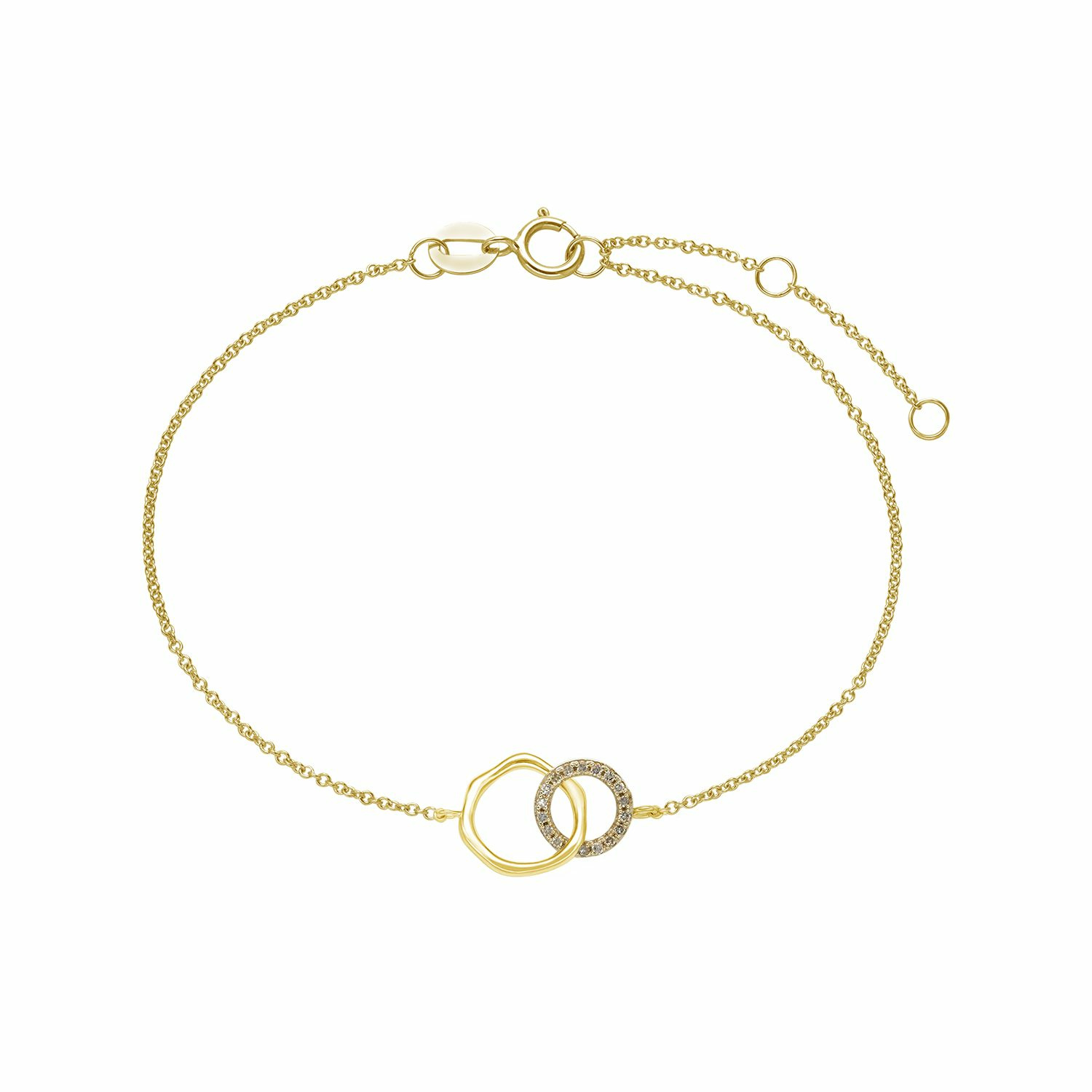 Xenox Damen Armband mit rundem Diamant Anhänger Gold XG4440G Xenox Damen Armband mit rundem Diamant Anhänger Gold XG4440G