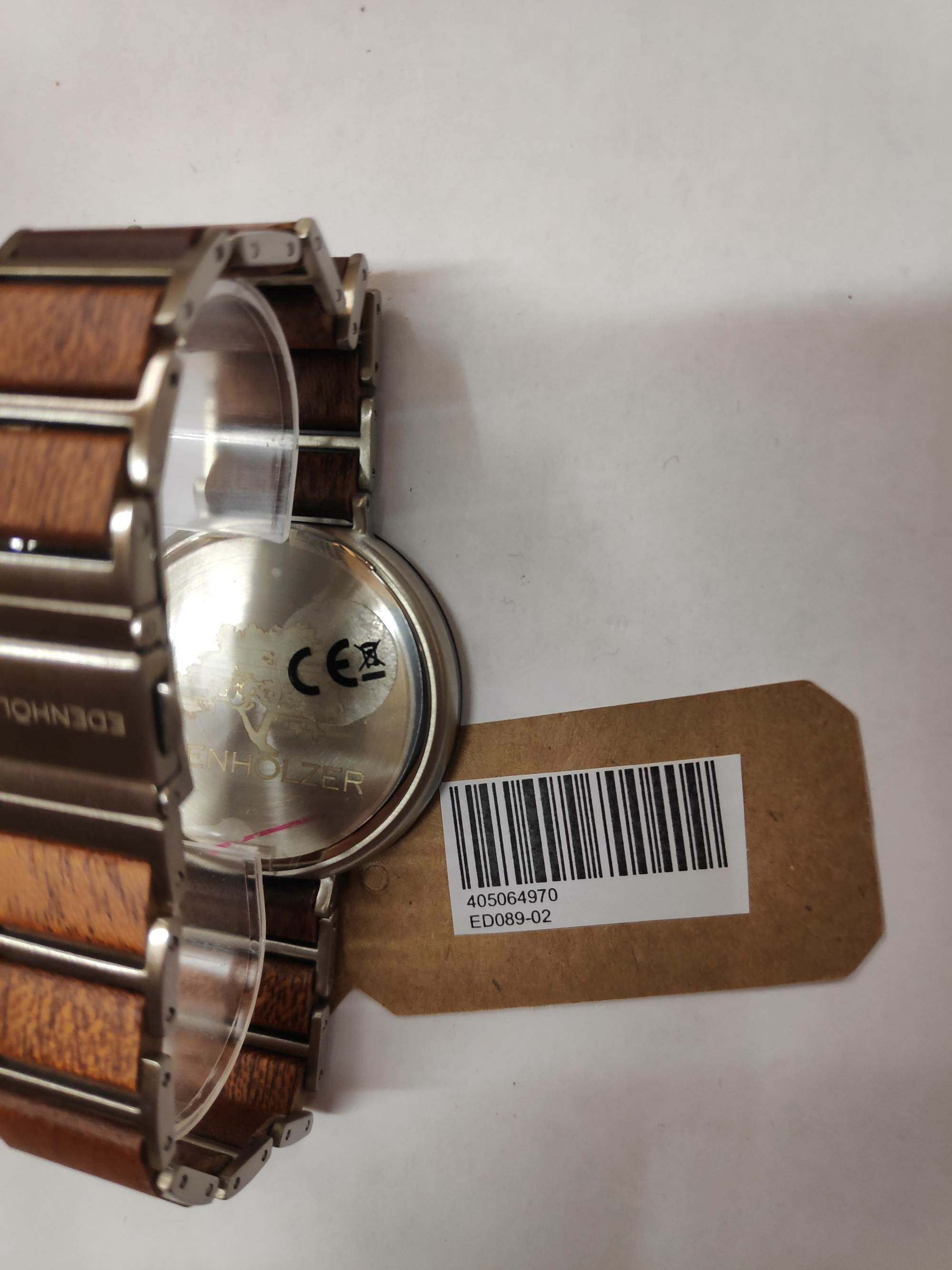 Edenhölzer Holzuhr Damen Armbanduhr Quarz Holzarmband Uhr Hardlex Flores – Bild 3