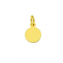 Damen 333 Gold Gravurplatte Anhänger Ø 8 mm Damen 333 Gold Gravurplatte Anhänger Ø 8 mm
