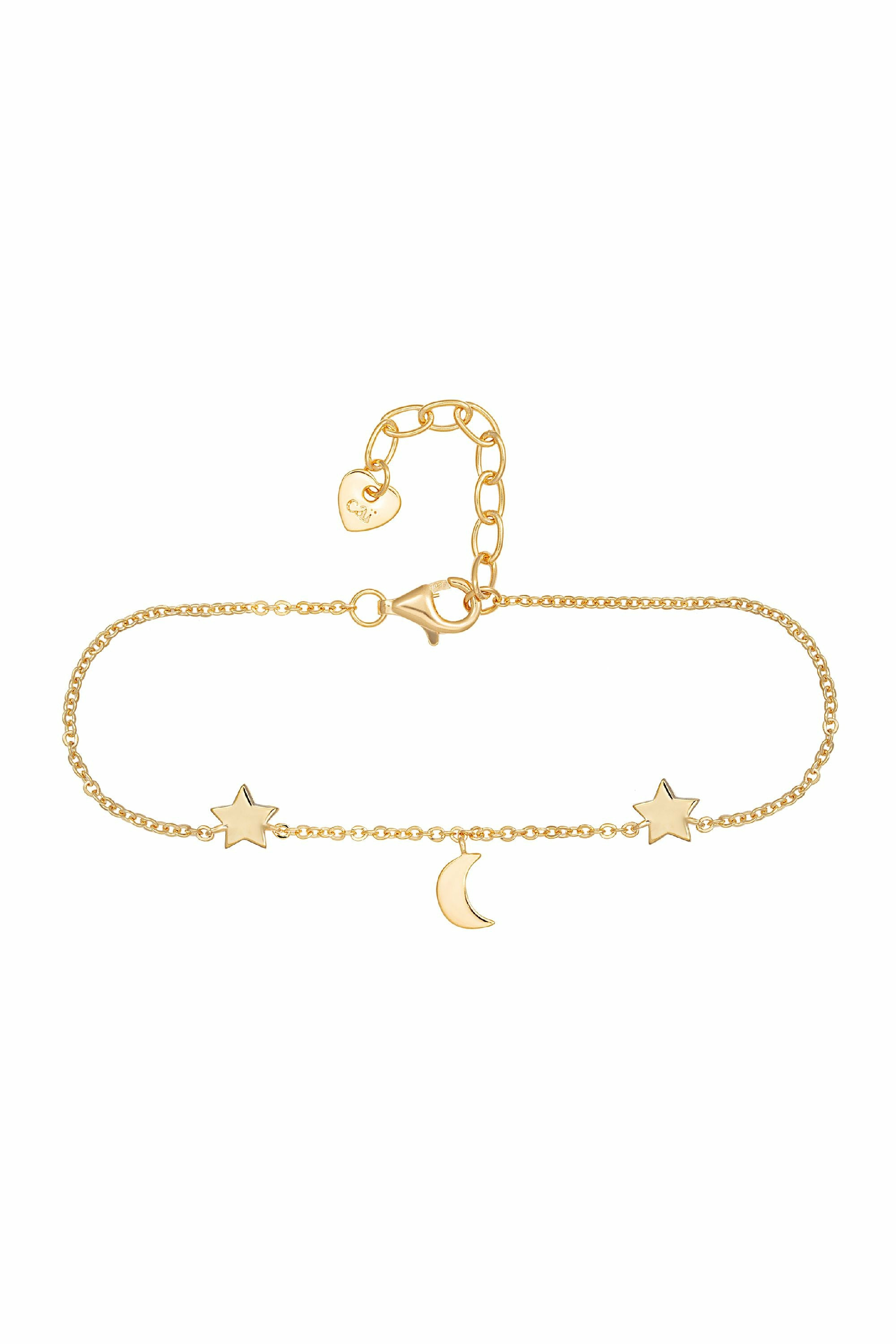 Armband 925 Sterling Silber rhodiniert Sterne Mond 41185219706974 – Bild 2