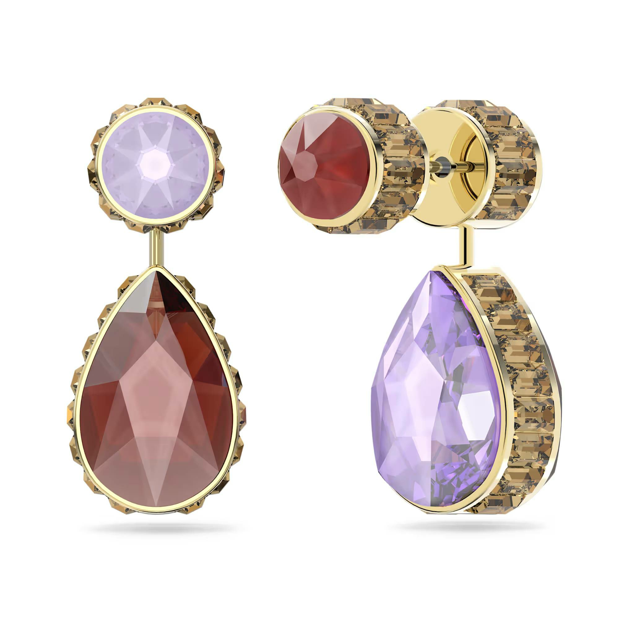 Swarovski Chroma Drop-Ohrhänger für Damen, Asymmetrisches Design, Mehrfarbig, 56... – Bild 3