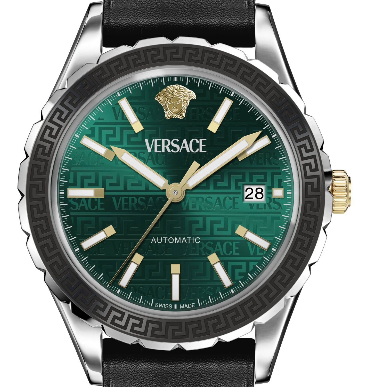 Versace Herren-Armbanduhr Hellenyium Automatic grün schwarz VEQCA0124 – Bild 3