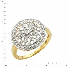 Diamonds by Ellen K. Silber 925 vergoldet mit 5x Diamant zus. 0,05ct. Ring 41676... Diamonds by Ellen K. Silber 925 vergoldet mit 5x Diamant zus. 0,05ct. Ring 41676...