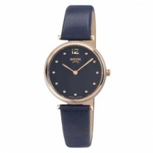 Boccia Titanium Damenuhr Dress mit Lederband Dunkelblau 3349-02 Boccia Titanium Damenuhr Dress mit Lederband Dunkelblau 3349-02