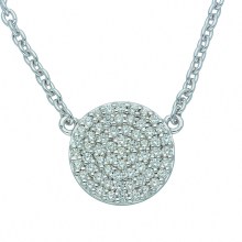 Damen 925 Silber Anhänger mit Zirkonia 45 cm Ø 1,5 mm Damen 925 Silber Anhänger mit Zirkonia 45 cm Ø 1,5 mm