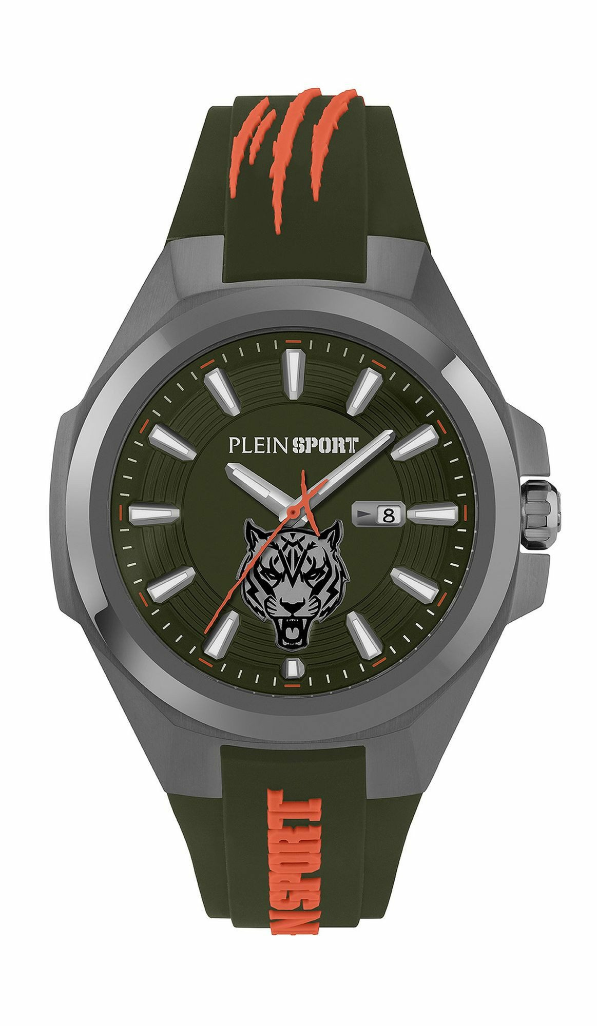 Plein Sport Uhr Herren TIGERMASTER PS7BA0624 Grün / Grau / Silikon Plein Sport Uhr Herren TIGERMASTER PS7BA0624 Grün / Grau / Silikon