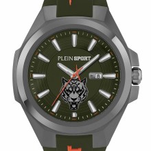 Plein Sport Uhr Herren TIGERMASTER PS7BA0624 Grün / Grau / Silikon Plein Sport Uhr Herren TIGERMASTER PS7BA0624 Grün / Grau / Silikon