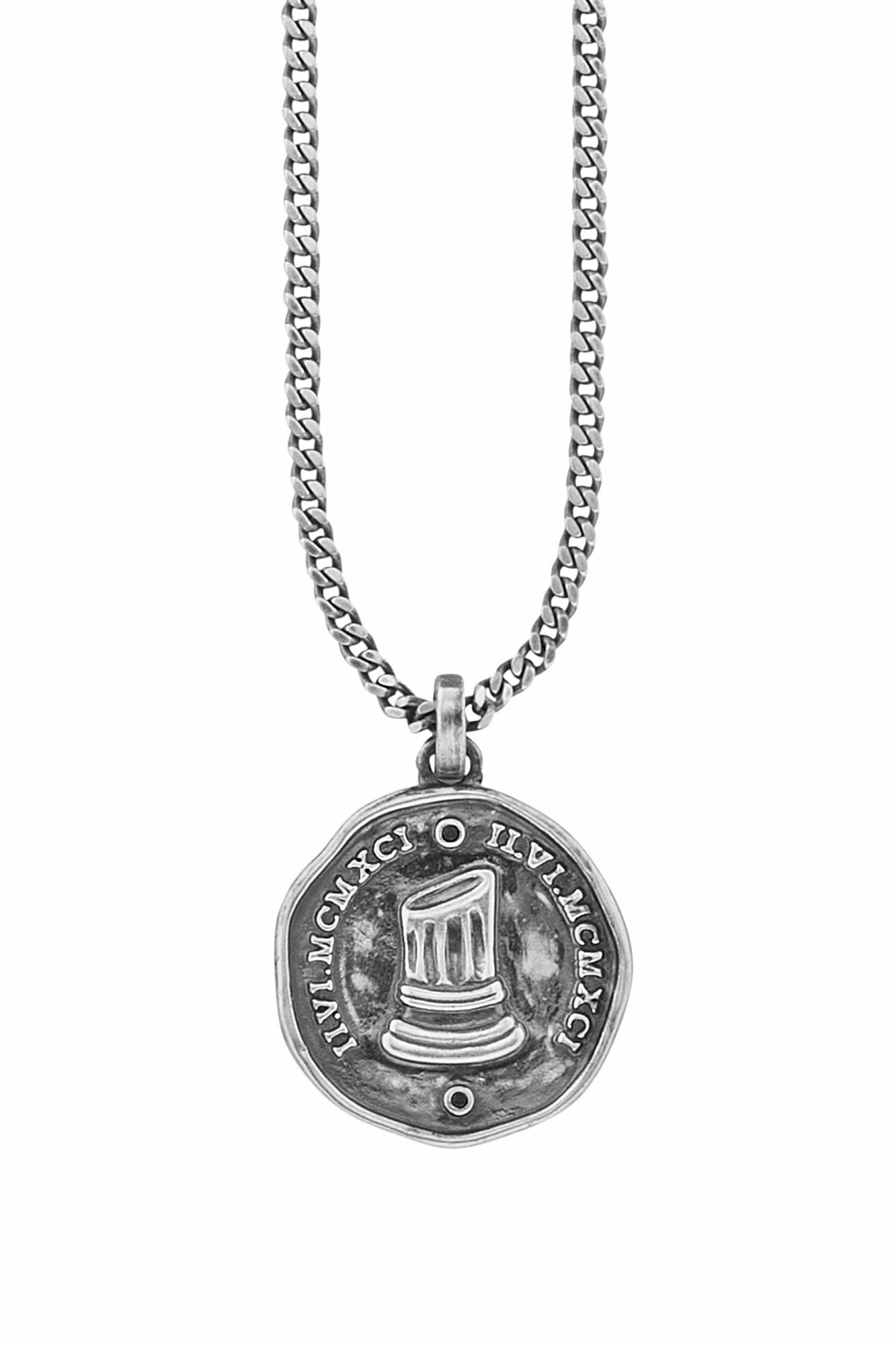 Anhänger mit Kette 925/- Sterling Silber oxidiert Münze Spinell 41173383348318 Anhänger mit Kette 925/- Sterling Silber oxidiert Münze Spinell 41173383348318