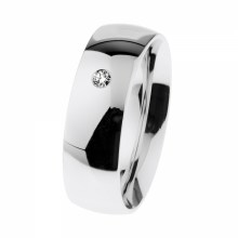 Ernstes Design Damen Diamant Ring Trauring Breite 6,5mm Größe 55 Silber R606-55 Ernstes Design Damen Diamant Ring Trauring Breite 6,5mm Größe 55 Silber R606-55