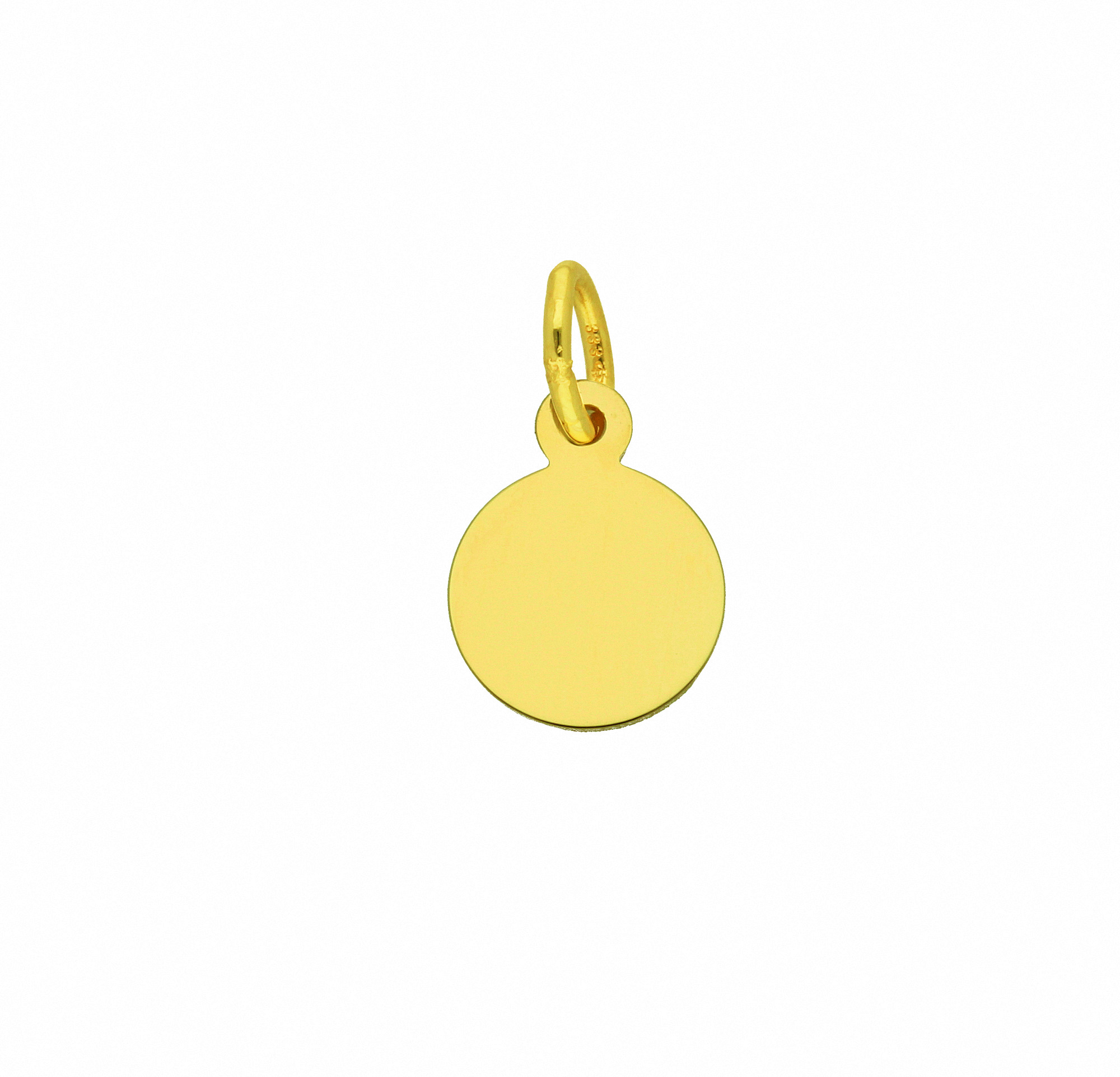 Damen 333 Gold Gravurplatte Anhänger Ø 8 mm – Bild 2