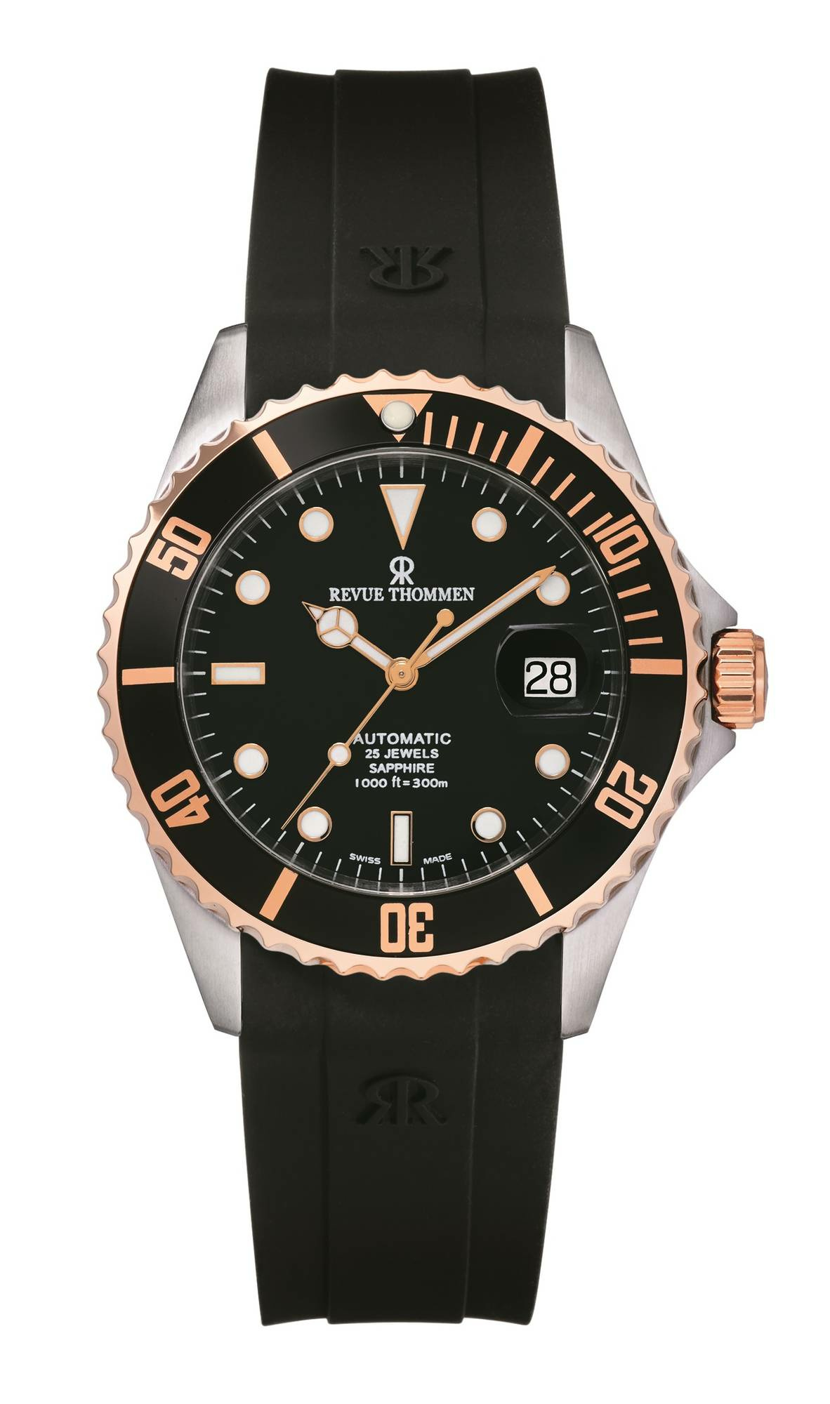 Revue Thommen Herren Armbanduhr Automatic 42 mm Armband Silikon 17571.2857 Revue Thommen Herren Armbanduhr Automatic 42 mm Armband Silikon 17571.2857