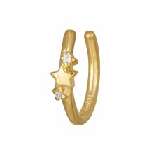 Ear Cuff 925 Sterling Silber gelb vergoldet Stern Zirkonia 41184551207006 Ear Cuff 925 Sterling Silber gelb vergoldet Stern Zirkonia 41184551207006