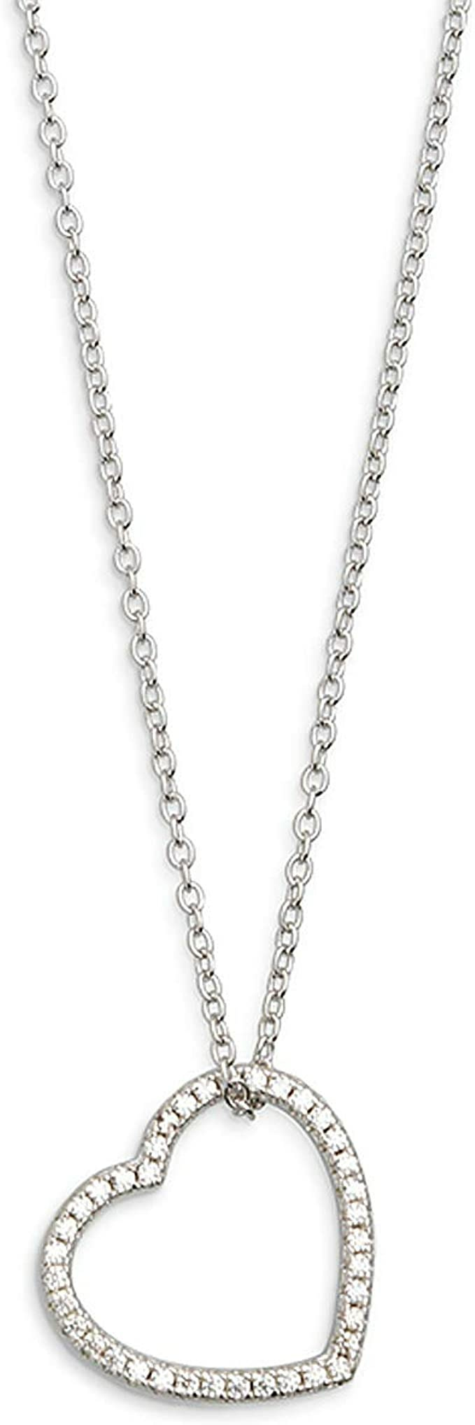 Xenox Damen Halskette mit Zirkonia Herz Anhänger Silber XS2777 Xenox Damen Halskette mit Zirkonia Herz Anhänger Silber XS2777