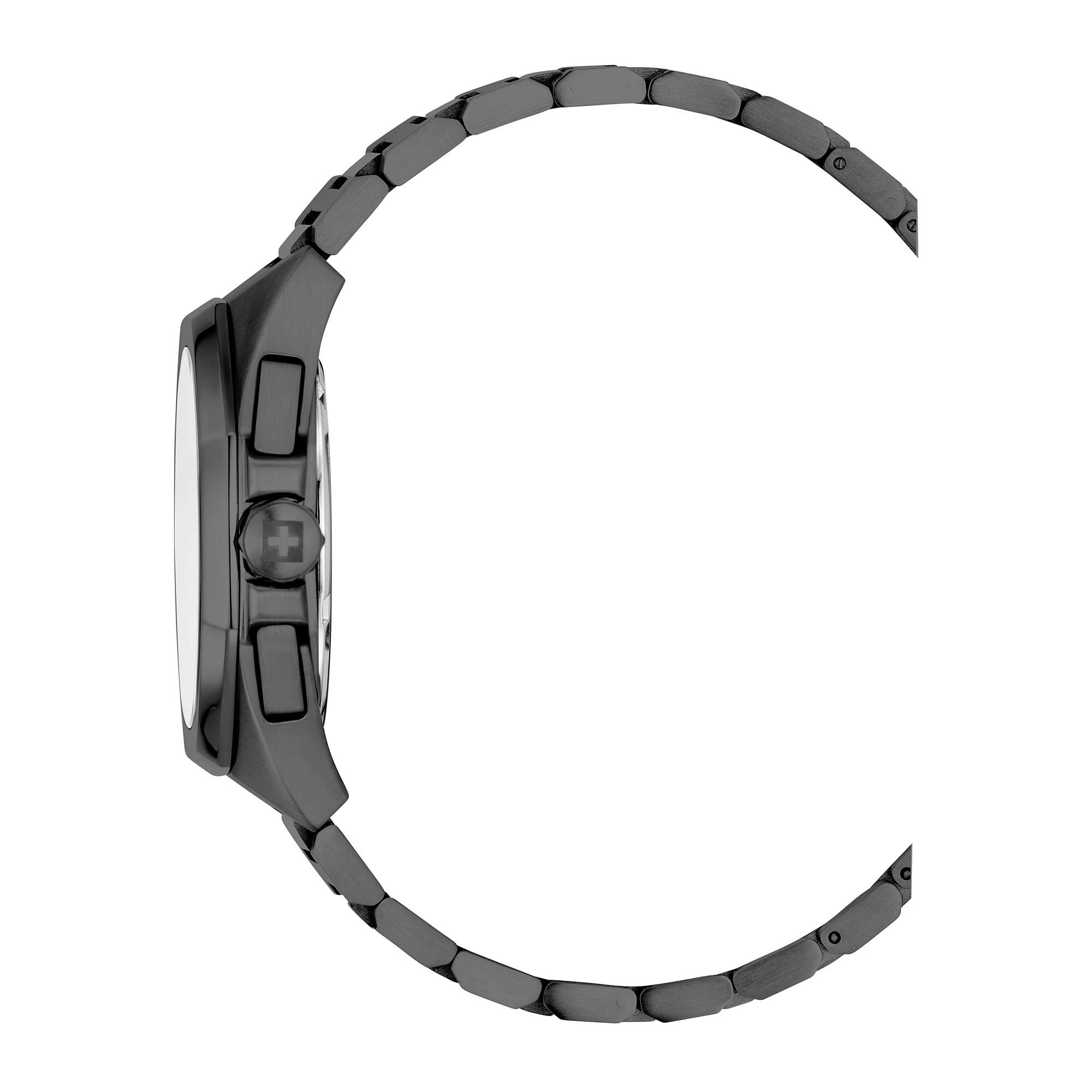 Swiss Alpine Military Herren Schweizer Armbanduhr 42 mm Armband Edelstahl grau 7... – Bild 3