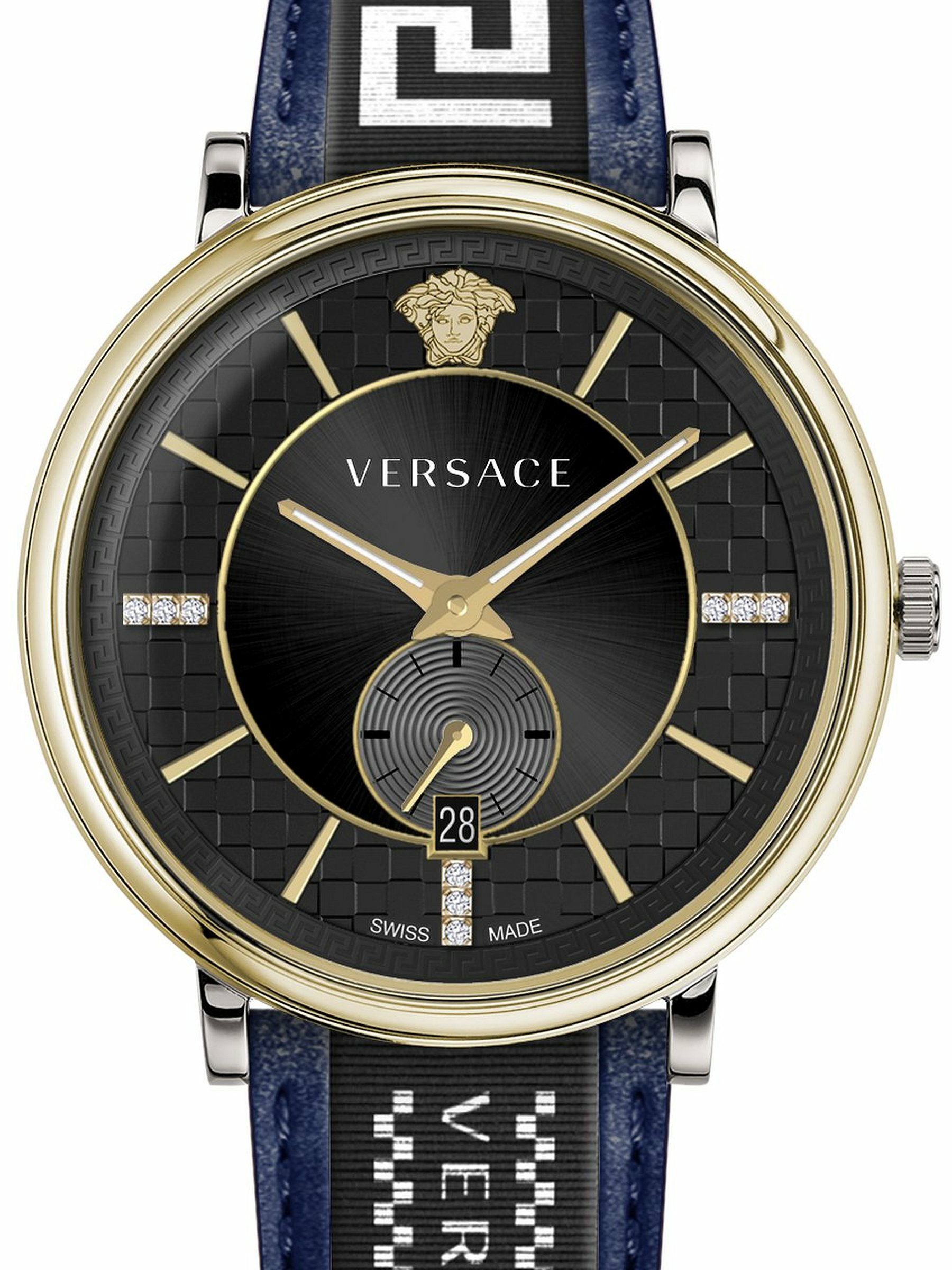 Versace Herren Armbanduhr V-circle 42 mm Multifunktionszifferblatt mit Datumsfe... – Bild 3
