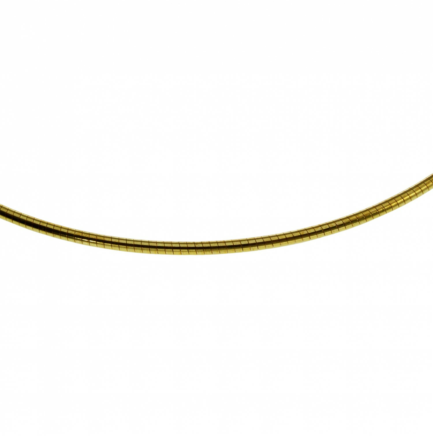Halsreif Omega 2mm rund - 50cm - 750 Gelbgold – Bild 3