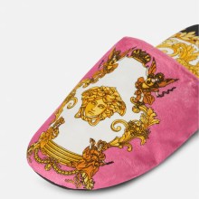 Versace Hausschuhe Medusa Renaissance Print Slippers Versace Hausschuhe Medusa Renaissance Print Slippers