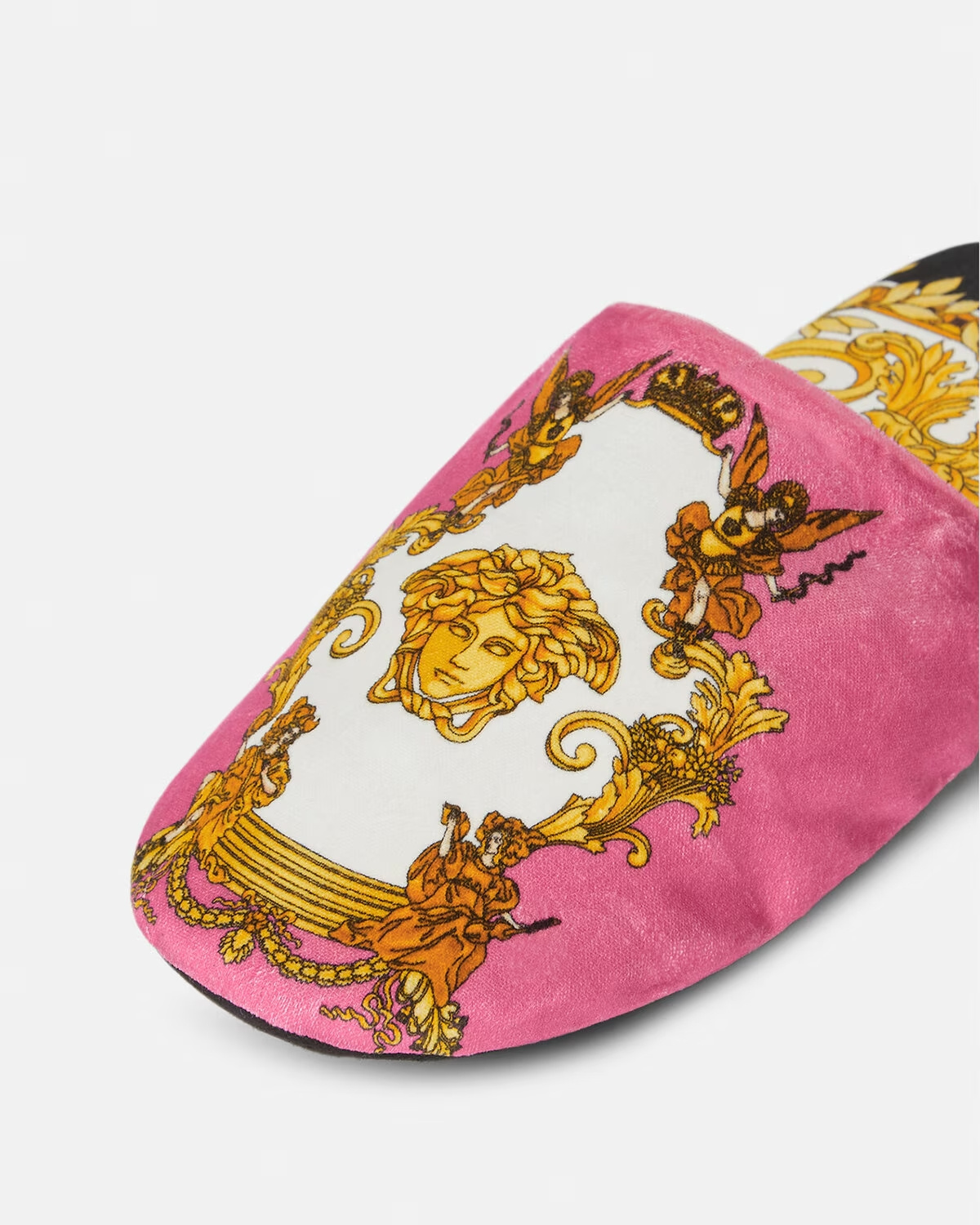 Versace Hausschuhe Medusa Renaissance Print Slippers Versace Hausschuhe Medusa Renaissance Print Slippers