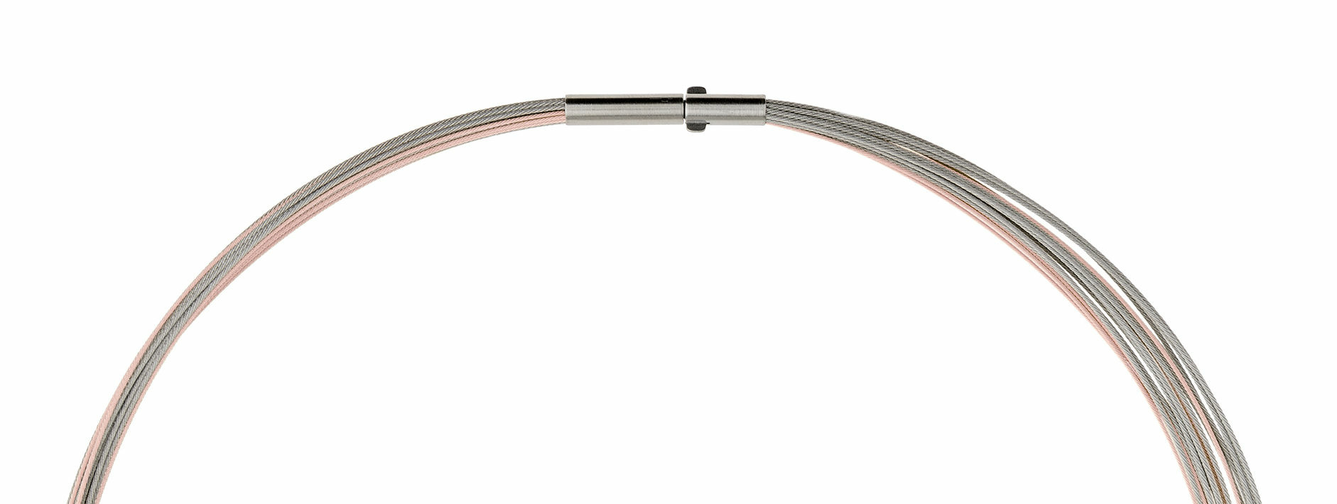 Ernstes Design Damen Halsreif 20-Fach Drahtseil Halskette DS20C-ROT-45 – Bild 2