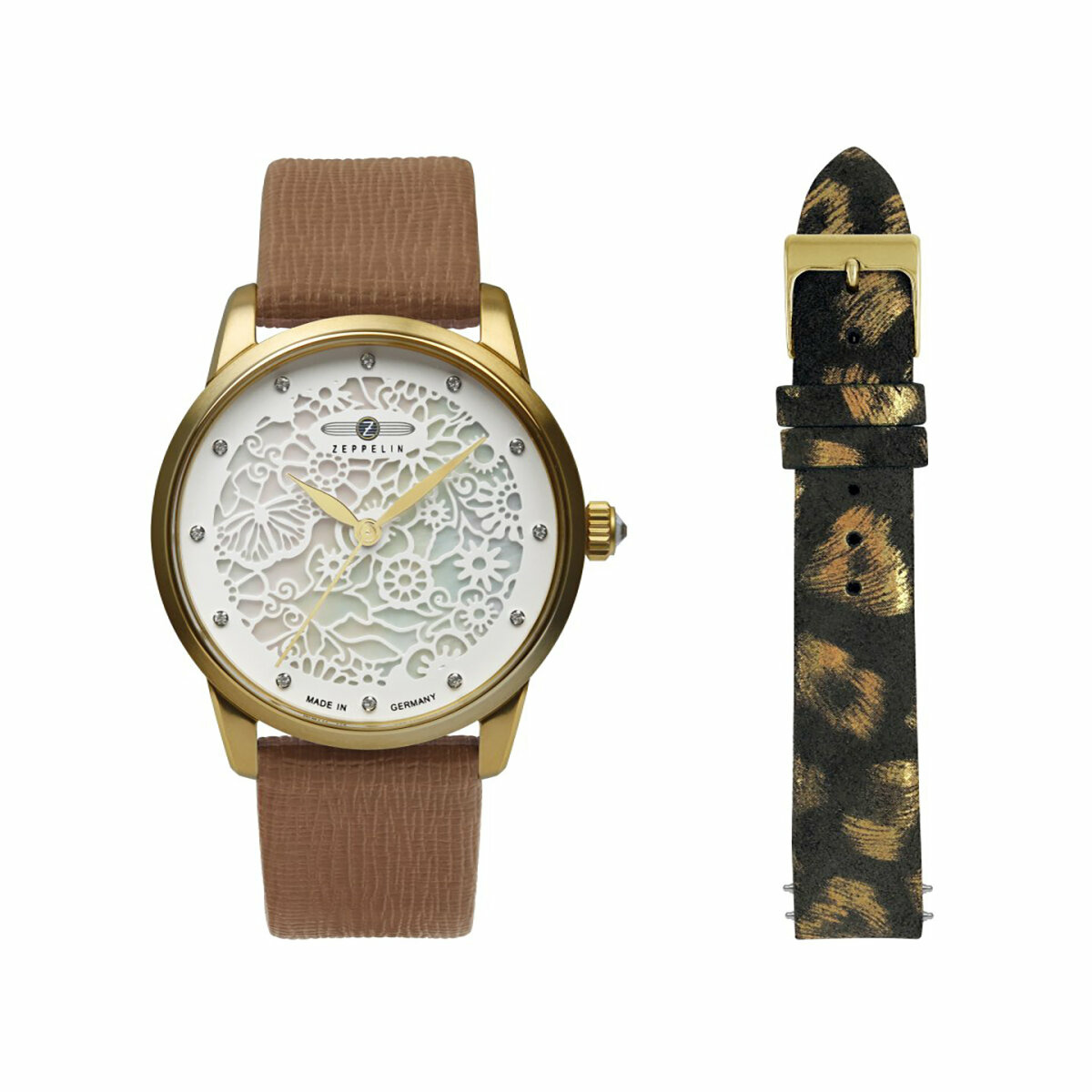 Zeppelin Damenuhr  Princess of the Sky  inkl. Ersatzband 73451_set Zeppelin Damenuhr  Princess of the Sky  inkl. Ersatzband 73451_set