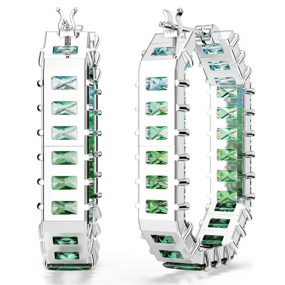 Swarovski Damen Kreolen Matrix Baguette Grün 5705787 – Bild 2