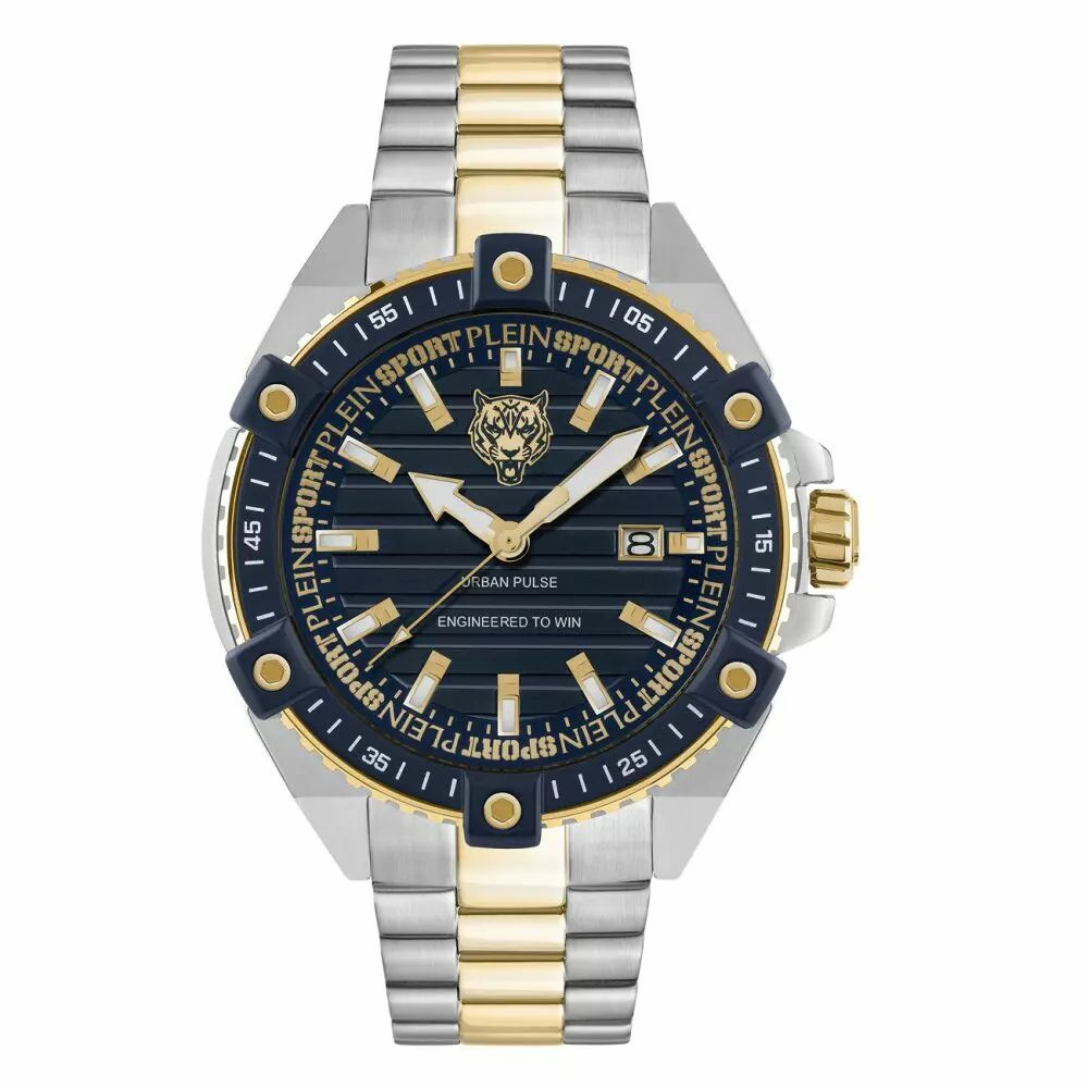 Philipp Plein Sport Herrenuhr Urban Pulse PSFDA0824 Blau Silber/Gold Edelstahl 4... Philipp Plein Sport Herrenuhr Urban Pulse PSFDA0824 Blau Silber/Gold Edelstahl 4...