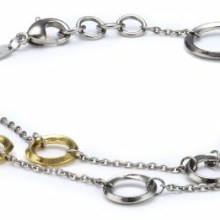 Boccia Titanium Damen-Armband mit Ring-Charms Bicolor 0365-02 Boccia Titanium Damen-Armband mit Ring-Charms Bicolor 0365-02