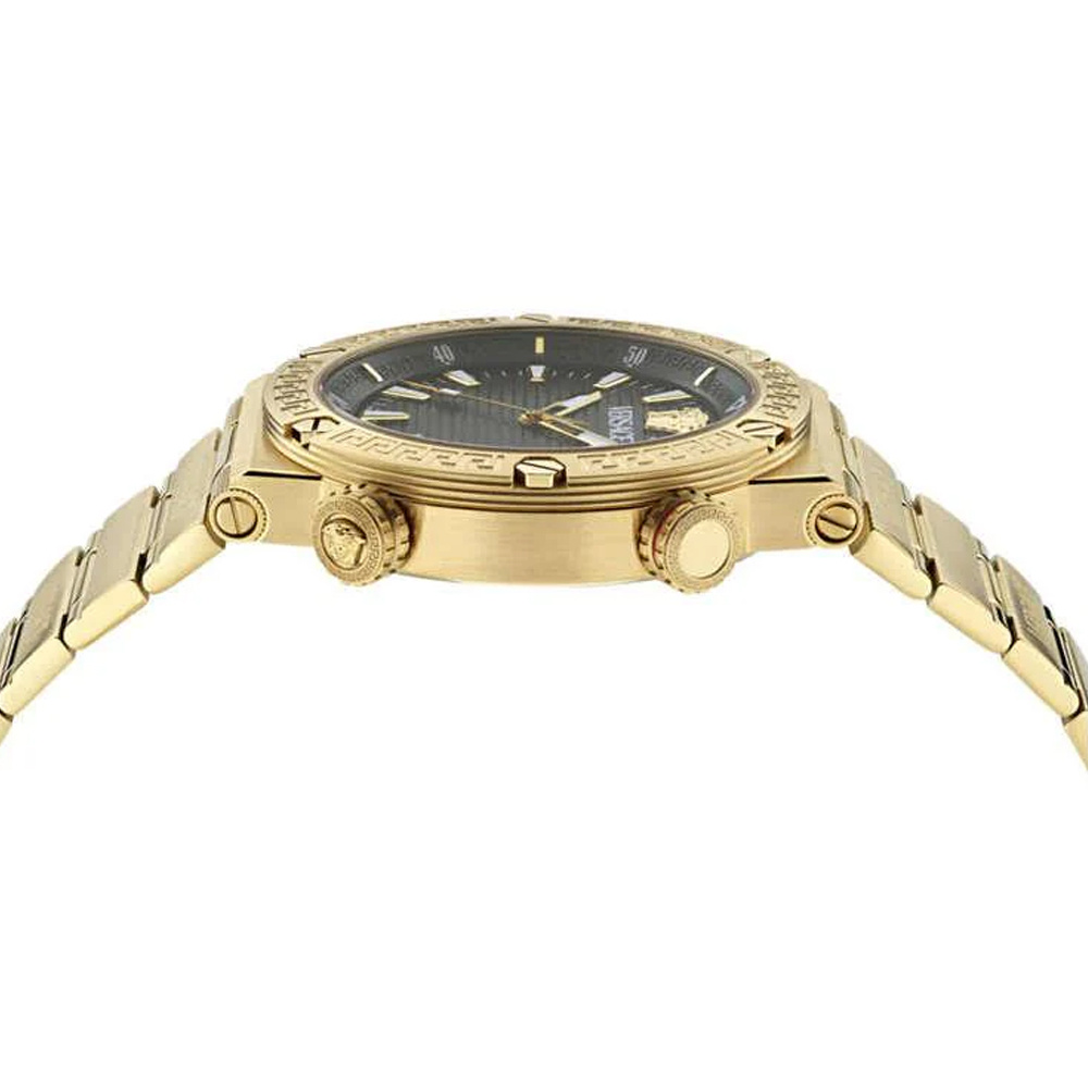 Versace Armbanduhr Herren Greca Logo Diver Gold/Schwarz VE8G00624 – Bild 3
