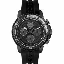 Plein Sport Herren Chronograph Powerlift PSPBA1223 Edelstahl / Schwarz 45 mm Plein Sport Herren Chronograph Powerlift PSPBA1223 Edelstahl / Schwarz 45 mm