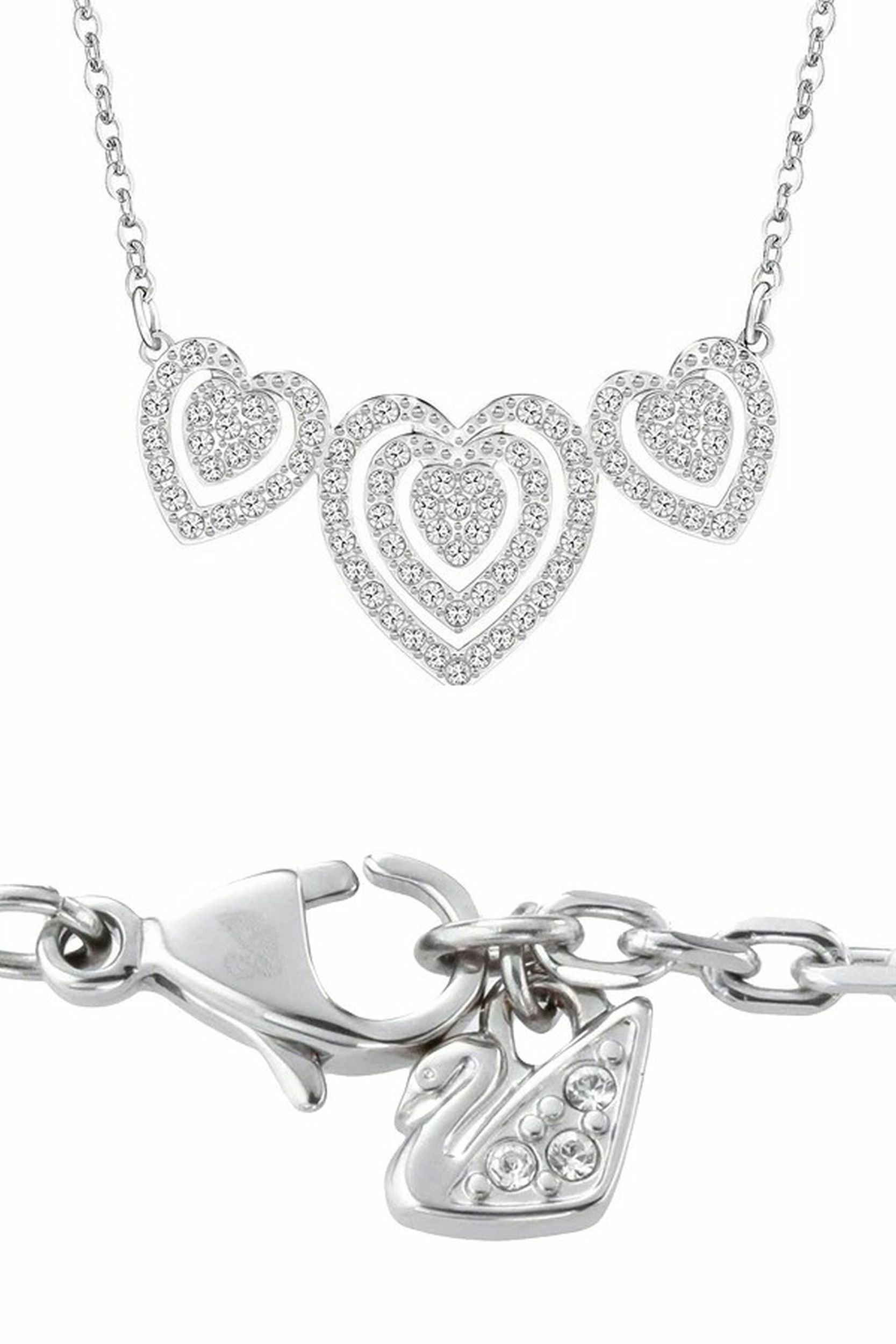 Swarovski Halskette Damen Carol Edelstahl Herz Pave Kristalle 5228773 Swarovski Halskette Damen Carol Edelstahl Herz Pave Kristalle 5228773