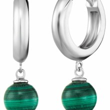 Creole Powerful Stone mit Malachit Perle I Creole Powerful Stone mit Malachit Perle I