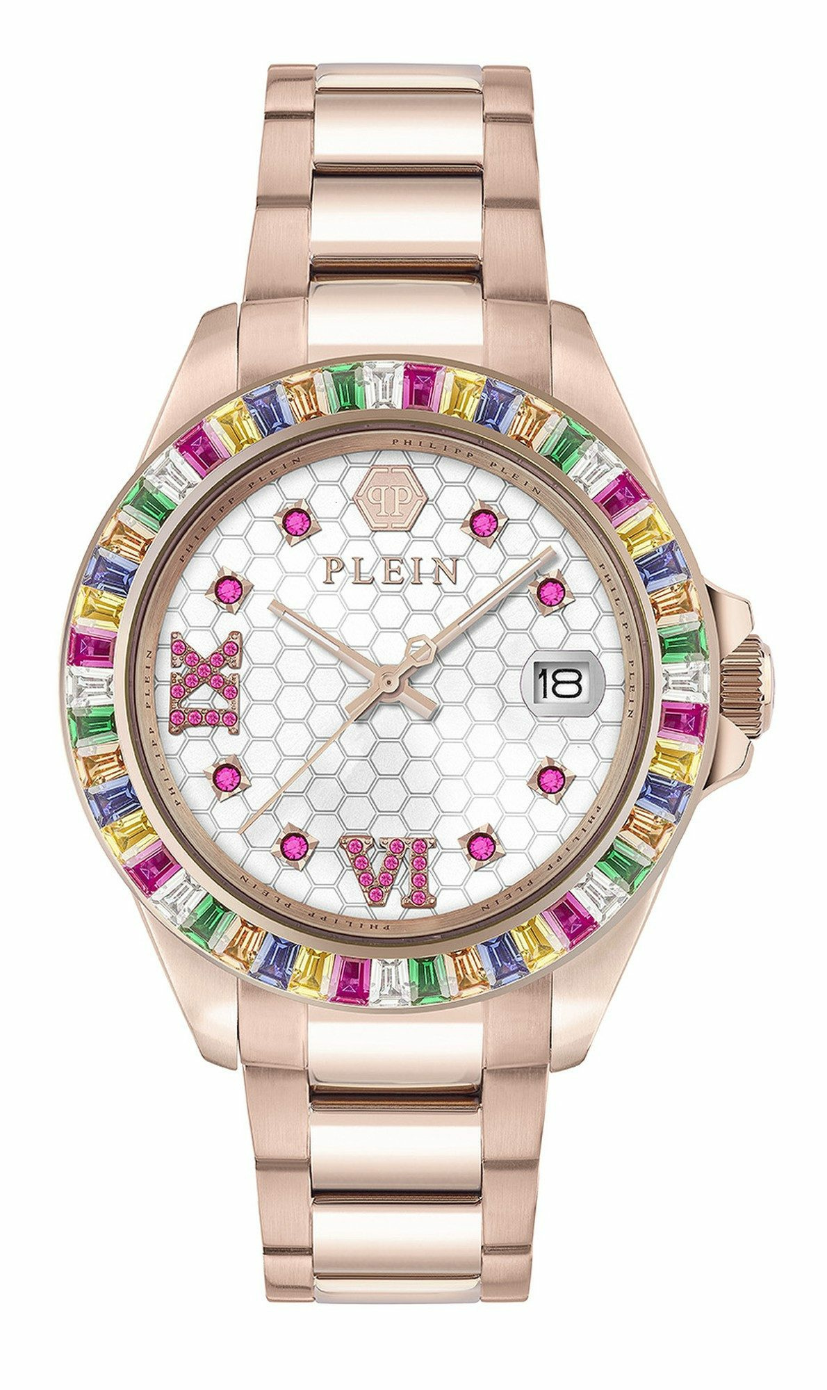 Philipp Plein Damenuhr LADY Empire PW2FA0425 Roségold Kristall Edelstahl 39 mm Philipp Plein Damenuhr LADY Empire PW2FA0425 Roségold Kristall Edelstahl 39 mm