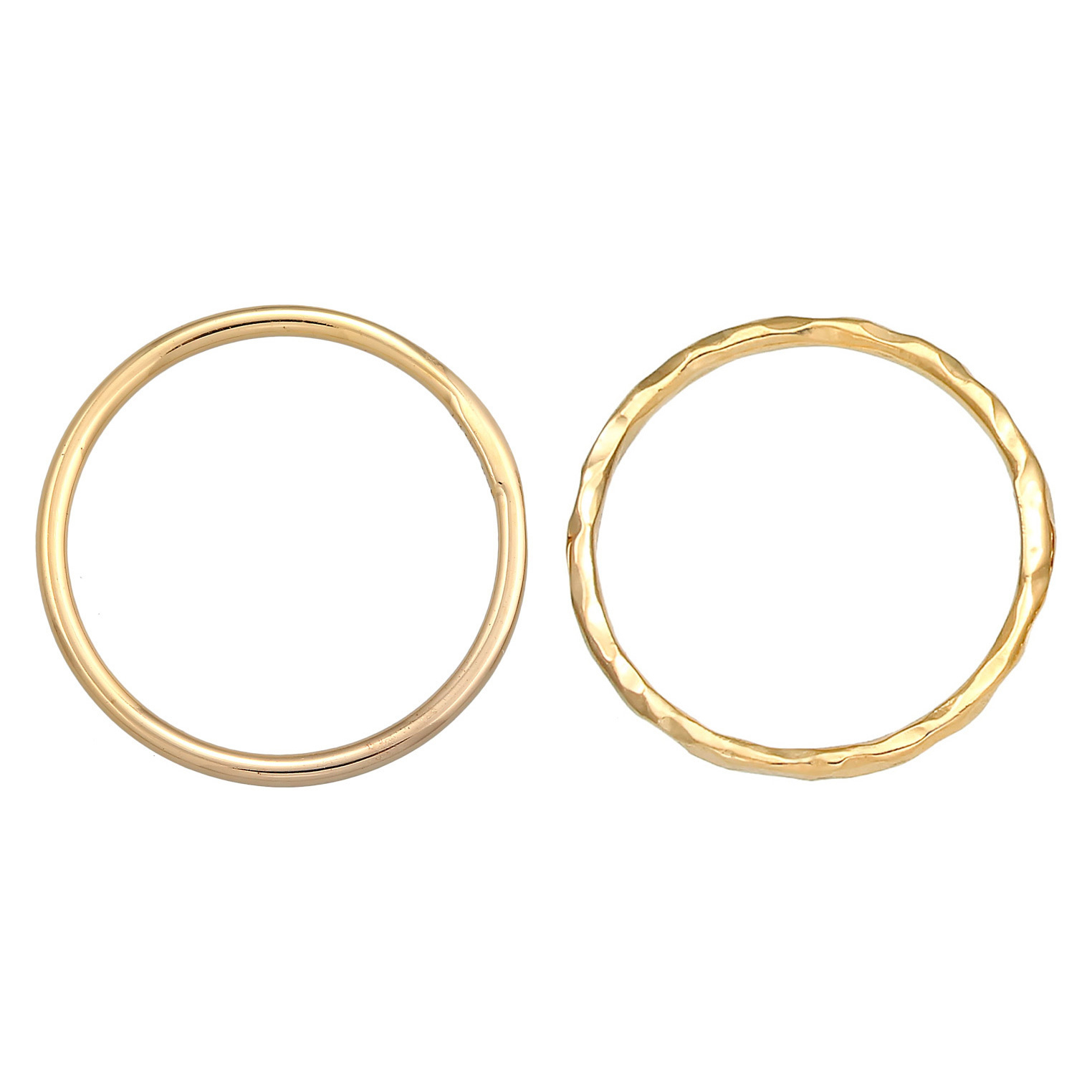 Ring Elli Ring Stapelringe Stacking Bandring 2er Set 925 Silber – Bild 2