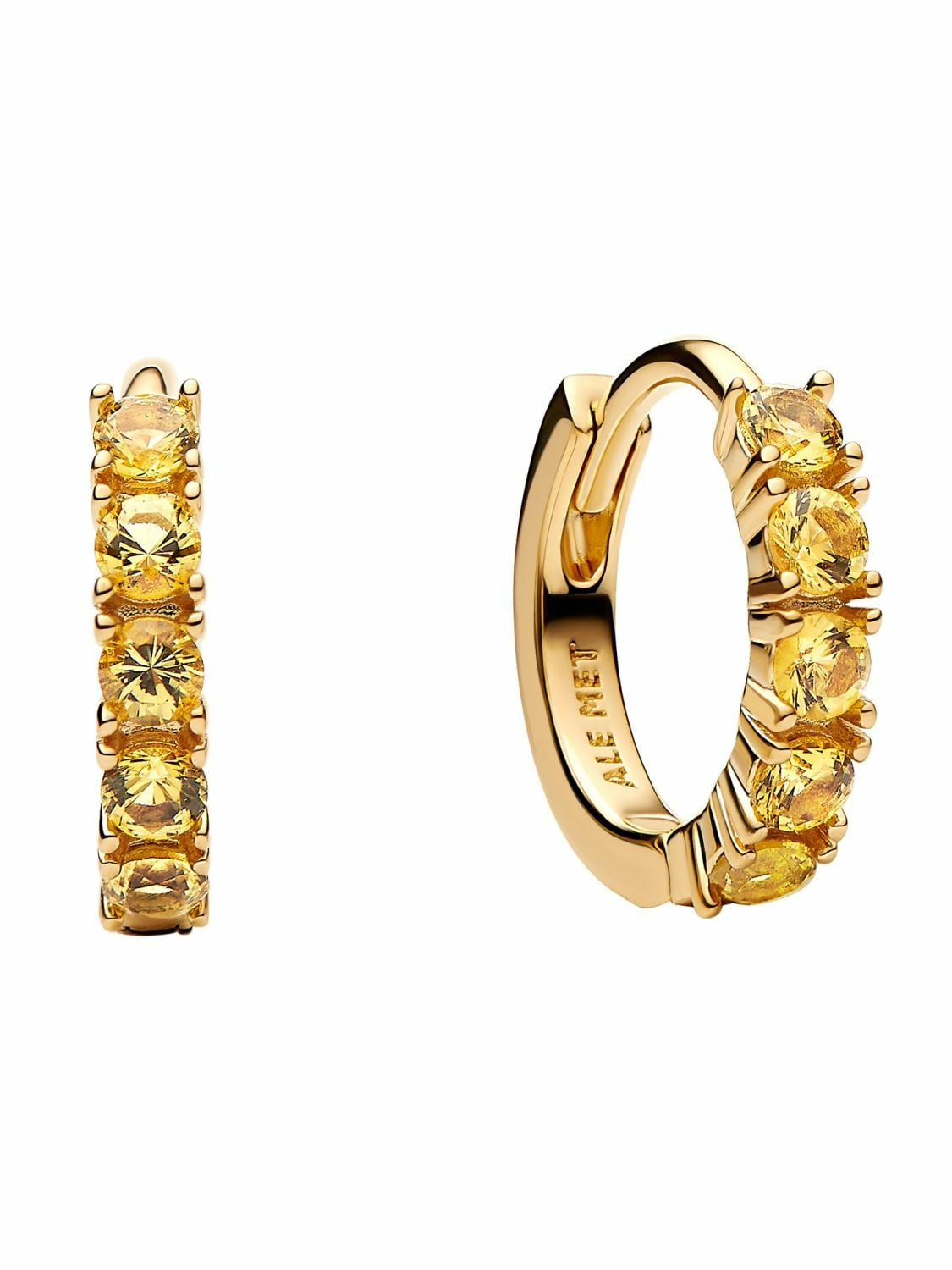 Pandora Damen-Creolen Huggies Ohrringe Goldfarben 263849C01 Pandora Damen-Creolen Huggies Ohrringe Goldfarben 263849C01