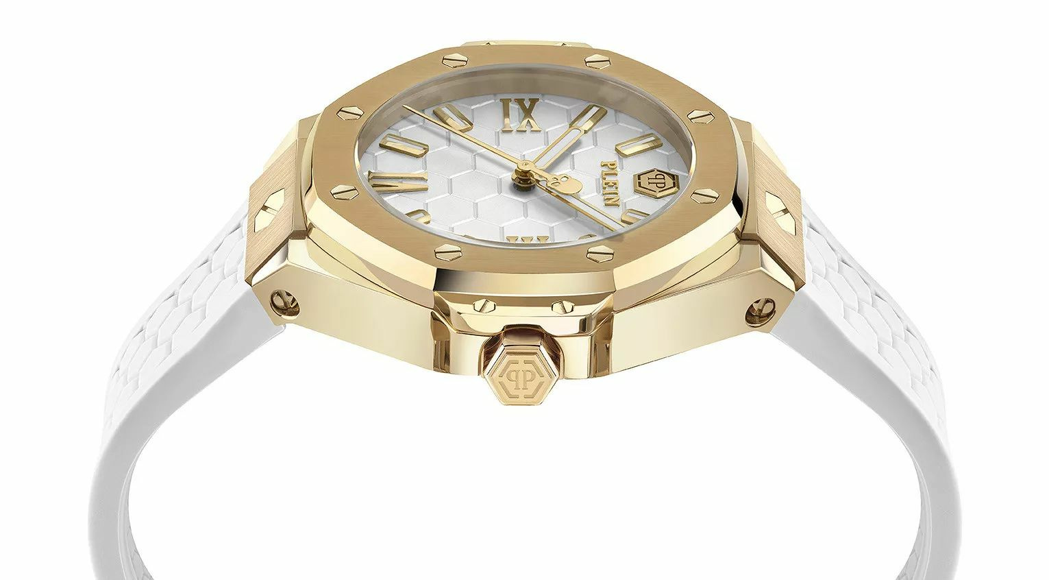 Philipp Plein Damenuhr Lady Royal PWBDA0224 Gold Weiß 39 mm – Bild 2