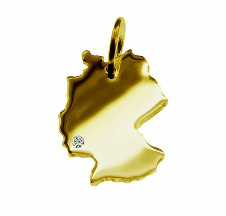 Anhänger Deutschland mit Brillant 585 Gelbgold – Bild 2