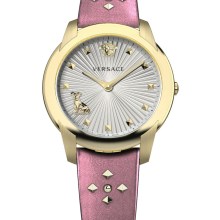 Versace Damen Armbanduhr Audrey 38 mm goldfarbenene Nieten am Armband Armband L... Versace Damen Armbanduhr Audrey 38 mm goldfarbenene Nieten am Armband Armband L...