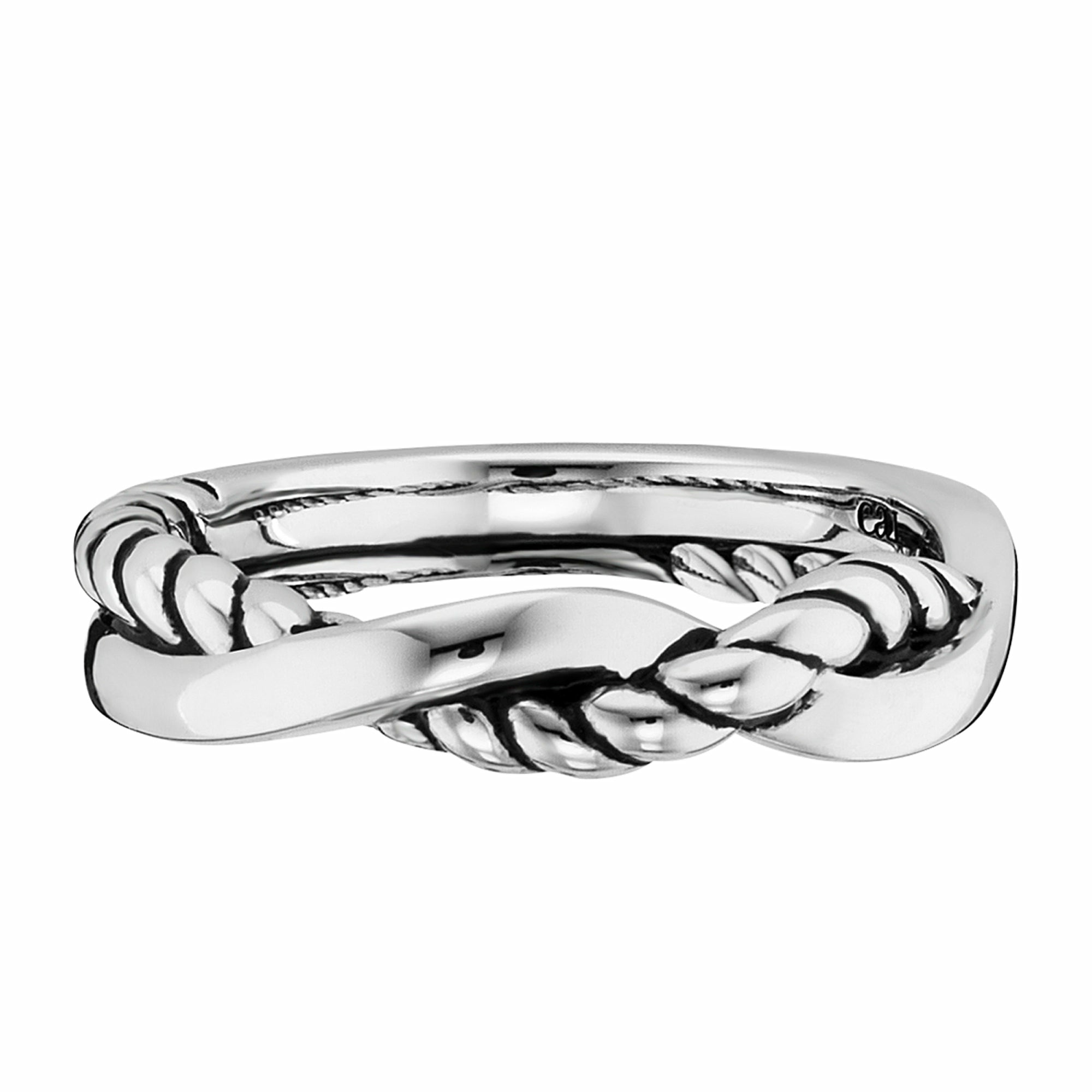 Ring 925/- Sterling Silber rhodiniert Seilstruktur 41184235192414 Ring 925/- Sterling Silber rhodiniert Seilstruktur 41184235192414