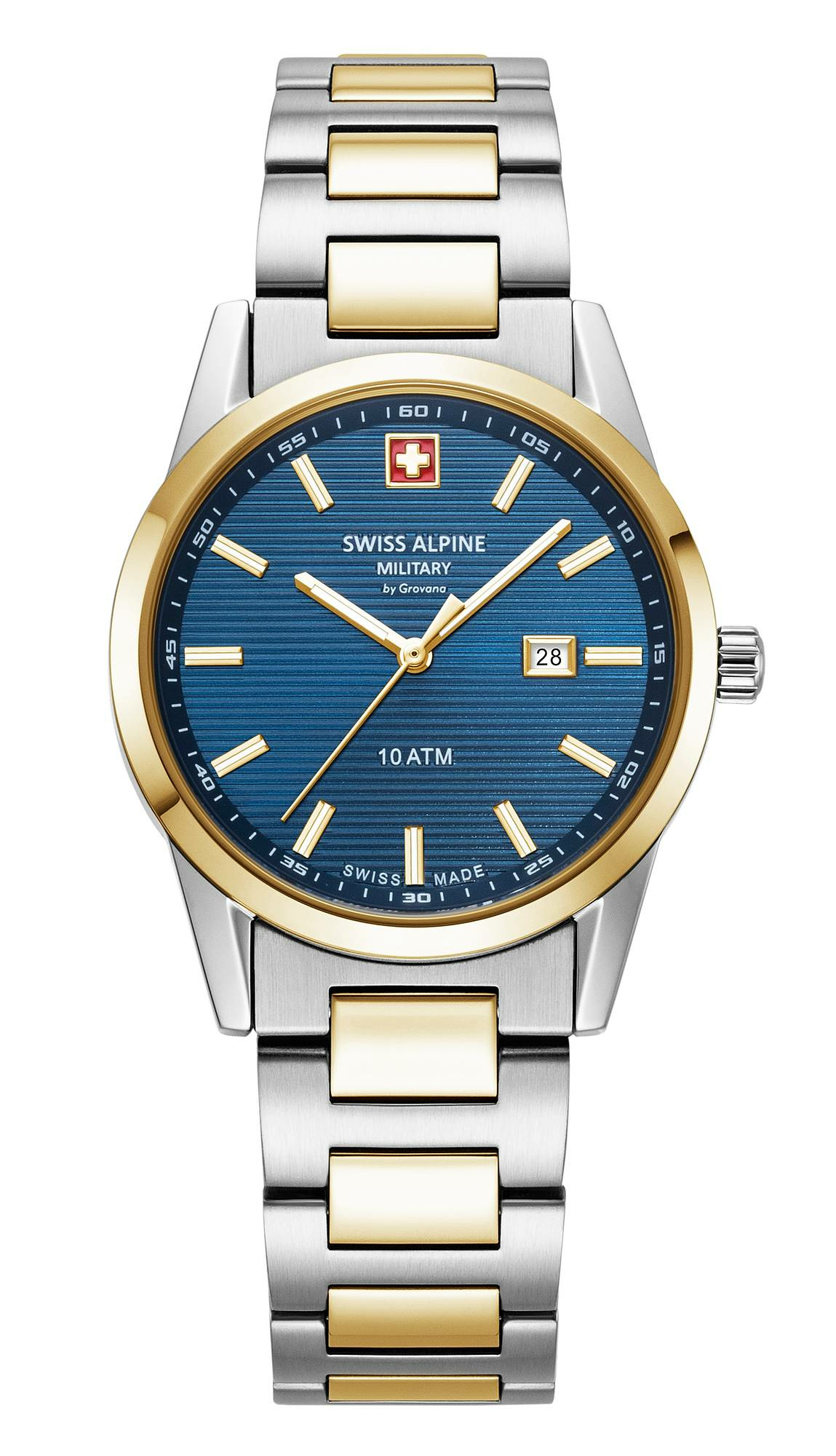 Swiss Alpine Military Damen Armbanduhr Argos bicolor blau 34mm Quarz 10ATM 7767.... Swiss Alpine Military Damen Armbanduhr Argos bicolor blau 34mm Quarz 10ATM 7767....